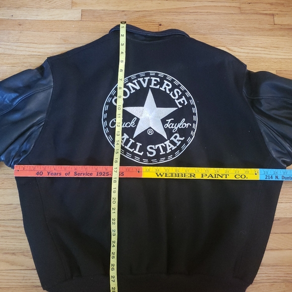 Vintage Coverse All Star Wool Bomber Jacket XL - Picture 4 of 11